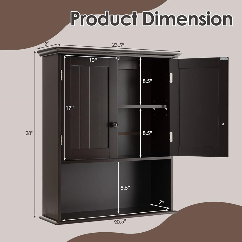 Wildon Home® Betli Solid Wood Wall Bathroom Cabinet & Reviews | Wayfair